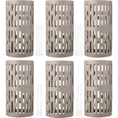 Nursery Mesh Bark Protector Trunk Guards Plant Protection Cover Tree Covers PP 6pcs Plastic 18 Pieces Of Locking Zipper Straps