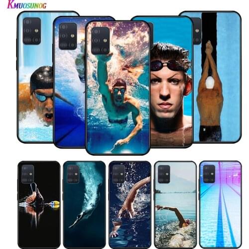 Silicone Soft Cover Michael Phelps Swimming for Huawei P40 P30 P20 Lite E Pro P Smart Z Plus 2019 P10 P9 Lite Phone Case
