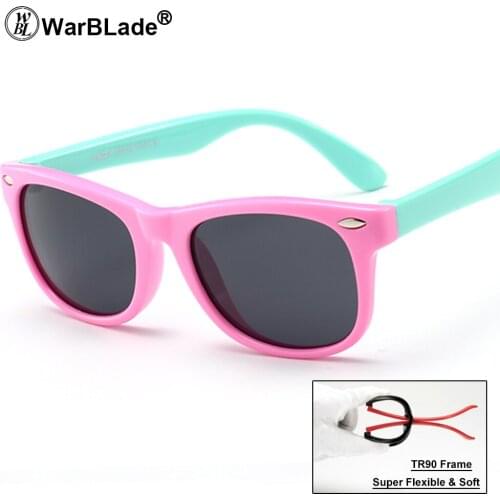 Girls Sunglasses Kids Sun glasses Children Glasses Polarized Lenses Girls Boys TR90 Silicone UV400 Child Mirror Baby Eyewear