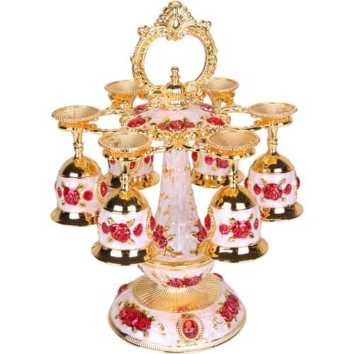 European-Style Russian Household Wine Glass Rack Wine Glass Rack Hanging Upside down Hotel Retro Living Room Set Decoration