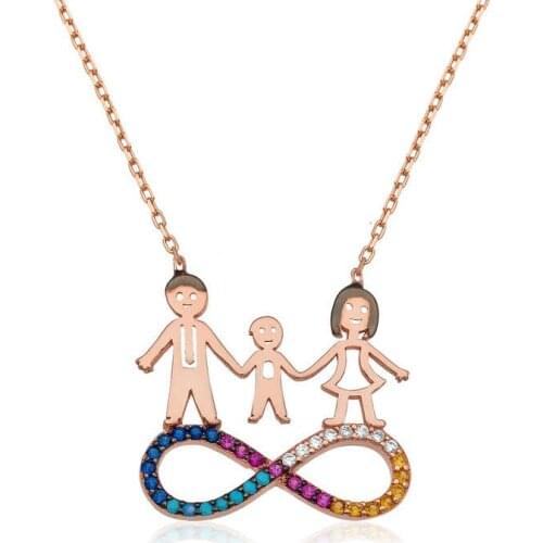 Tevuli 925 Sterling Silver Infinity Family Women 'S Necklace