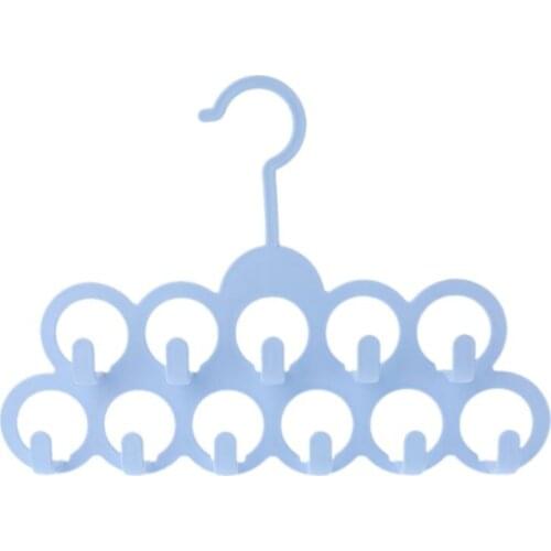 94PF 11Holes Clothes Tie Belt Shawl Scarf Hanger Display Holder Closet Organizer Hook