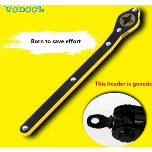 Auto Labor-Saving Jack Ratchet Wrench Scissor Jack Garage Tire Wheel Lug Wrench Handle Labor-Saving Wrench for Motorcycle