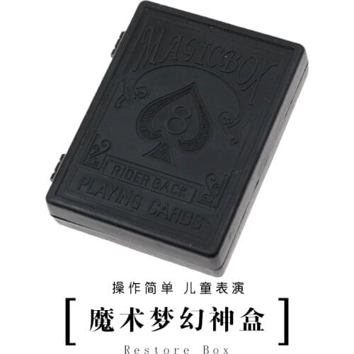 Recoverable Broken Paper Restore Box Magic Toys close up magic illusion Tear off poker Magic Props Magic Tricks gimmicks