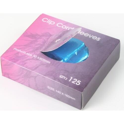 Disposable Sterile 125pcs Tattoo Clip Cord Sleeves Blue Clip Cord Cover For Permanent Makeup Accessories