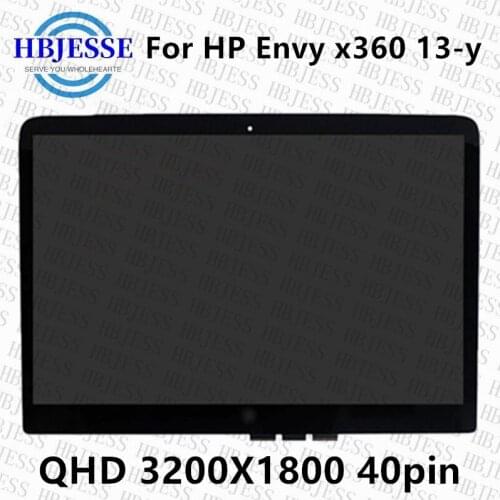 For HP ENVY x360 13-Y 13-y023cl 13-Y013CL LED LCD Display Touch Screen Digitizer Glass Assembly QHD 3200X1800 Replamement
