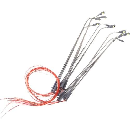 10 White LED Light Metal Street Lamppost Model Train Scenery HO Scale