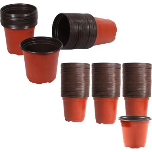 250 Pcs Plant Nursery Nursery Pots Round Small Flower Pots Thickened Succulent Planting Bracket 15X12.5Cm & 10X9Cm