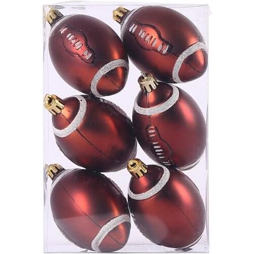 Wholesale 6PCS Decorative Balls Xmas Pendant Balls Christmas Drop Ornaments Festival Party Decorations