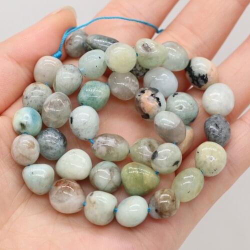 AAA 100% Natural Aquamarine Semi-Precious Stone Beads 10-12mm for Jewelry Making Necklace DIY Bracelet Accessories 36cm Gifts