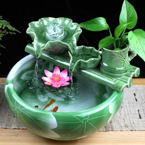 Home Decoration Accessories Fish Tank Gardening Tank Desktop,Handicrafts Fountain Goldfish Bowl Office Minimalist Home Decor