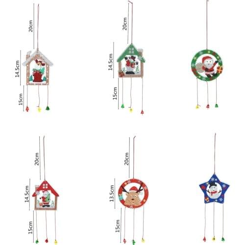 DIY Diamond Painting Christmas Hanging Ornaments Special Shaped Drill Santa Claus Home Window Pendant For Door Wall Decoration