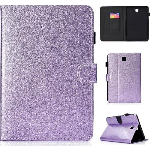 Shine Biling Stand PU Leather Case Cover for Samsung Galaxy Tab A 8.0 2016 SM-T355 SM-T350 Tablet Case Silicon Back Cover Stylus
