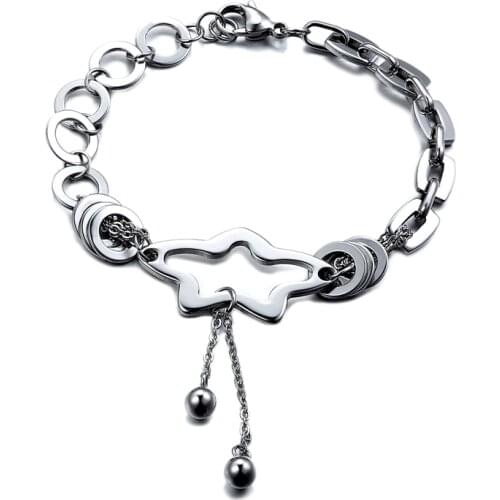 New Style Brand Fashionable Rope Chain Decoration Silver Color Bracelet For Girl And Woman Hot Bead Bracelet For Summer Party