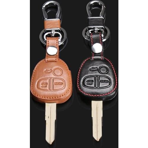 Car-covers for MITSUBISHI OUTLANDER PAJERO Lancer EX / for Mitsubishi ASX leather car 3 buttons remote key chain key case