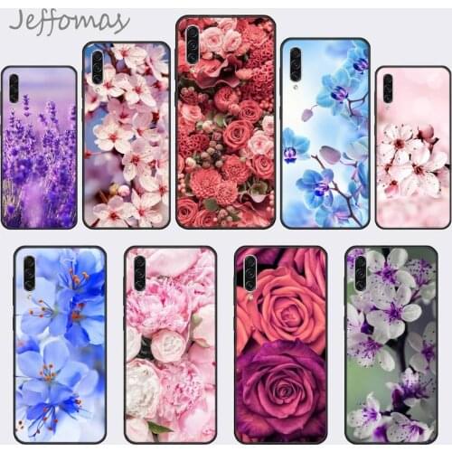 Flower Rose Peony lavender Painted Phone Case For Samsung Galaxy J2 J4 J5 J6 J7 J8 2016 2017 2018 Prime Pro plus Neo duo