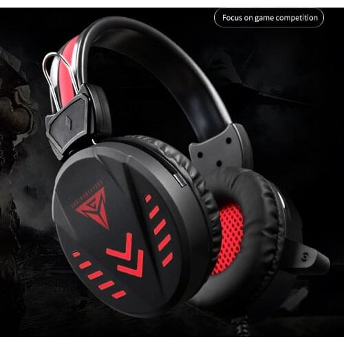 Black Stereo Headset Gaming Headphone for Game Professional Earphone Omnidirectional Microphone USB Drive-free Breathable Cover