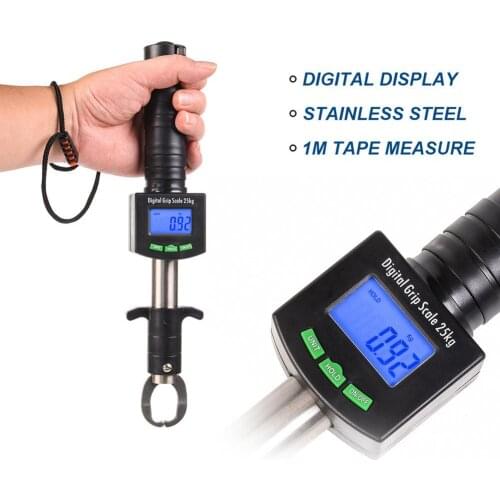 3 in 1 digital fish control device with electronic scale, tape ruler, aluminum fishing scale, grabbing pliers, tape measure