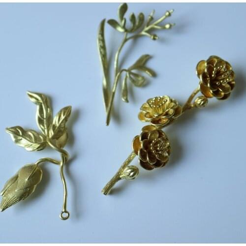 DIY flower craft supplies for jewelry clothing Alloy metal craft supplies artesanato costura beads flower sewing accessories