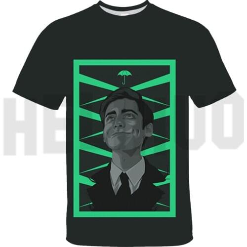 3D Anime Top Tee Umbrella Academy T-shirt Men Cartoon Oversized Tshirt Japan Short Sleeve Graphic T Shirts Teenager Streetwear