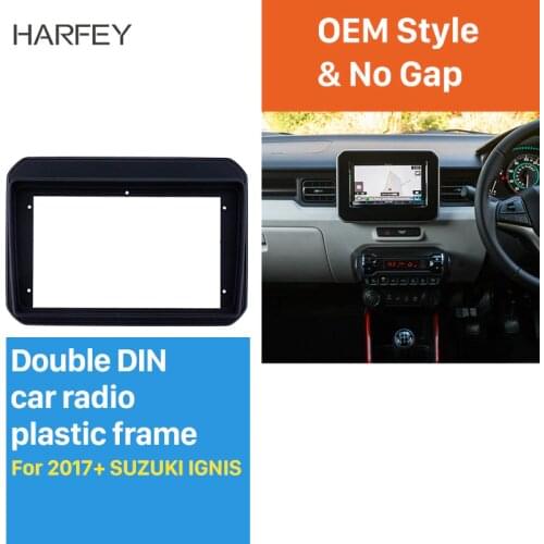 Harfey OEM style 9 inch for 2017 SUZUKI IGNIS Fascia car radio Frame Panel in Dash Trim Installation Mount Kit 2din