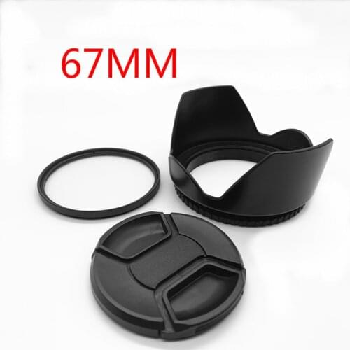 67mm Lens Cap Hood UV Filter for Canon EOS 40D 50D 5D 7D 30D 17-85mm ,EOS 550D 500D 60D 18-135mm EF 70-200mm