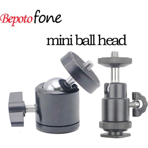 Mini Ball Head 1/4" Mount for Camera Tripod ballhead for Nikon Canon DSLR Camera Dsr Mount Stand for tripod led ring light