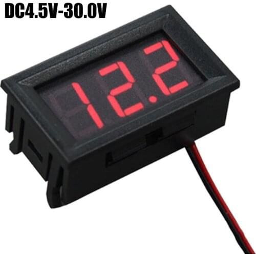 Mini 0.56" LED Digital DC Auto Car 4.5V-30V Voltmeter Volt Voltage Panel Amp Meter Tester Digital Voltmeter Ammeter