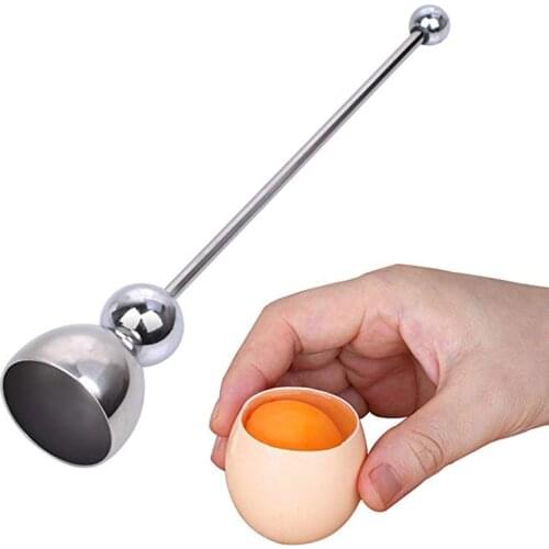 New More size Egg Cracker Boiled Soft Hard Boiled Eggs Stainless Steel Cutter Shell Remover Kitchen Accessories Tool