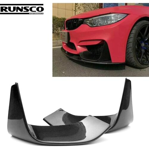 Carbon Fiber Front Bumper Chin Lip Spoiler for BMW 3Series F80 M3 4Series F82 F83 M4 2012 - 2018 car accessories styling