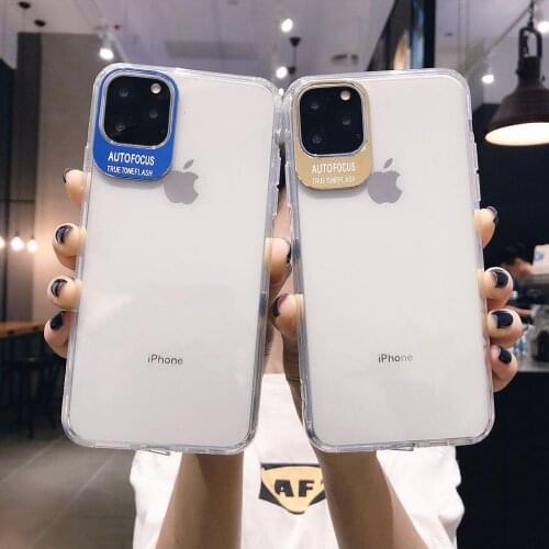 Transparent Phone Case For iphone 11 11Pro Max XR XS Max X 6 6S 7 8 Plus Cover Fashion Color Camera Silicon Funda Coque