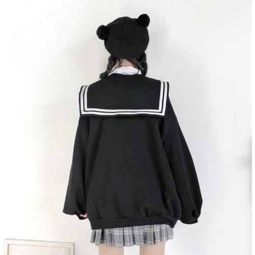 QWEEK E Girl Kawaii Hoodies for Teens Black Zip Up Sweatshirt Long Sleeve Zipper 2021 Fashion Oversized Soft Girl Tracksuit Kpop