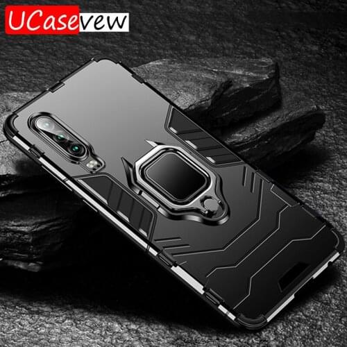 Luxury armor soft shockproof Case for Huawei P20 P30 P40 Mate 20 30 Pro Stand Ring Cases Cover sleeve for Huawei Mate 20 Lite