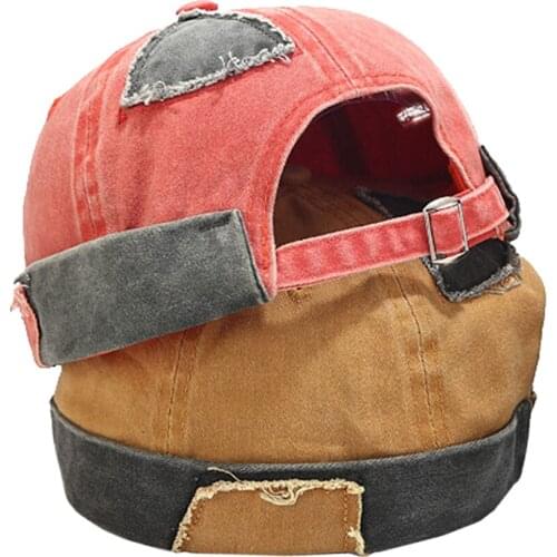 Unisex Hat Men Fashion Outdoor Cotton Retro Casual Brimless Skullcap Beanies Hat Cap 57CM