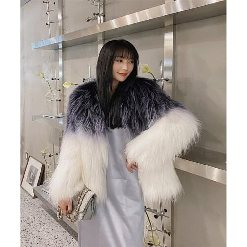 Raccoon Fur Coat Womens Clothing 2021 Winter NewTop Fashion Woven Raccoon Fur Coat Elegant Thick Warm Jacket Womens Fur Jacket