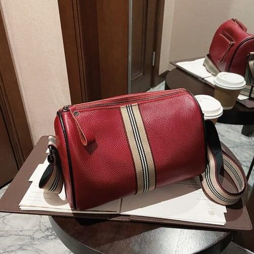 100% Genuine Leather Womens Messenger Bag High Quality First Layer Of Cowhide Handbag Female Designer Fashion Shoulder Tote Bag