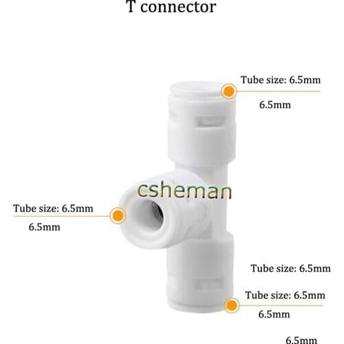 Heman Garden Three Way Slip Lock Quick Connectores Water Pipe joint Mist Colling Reptile Fogger Accessories