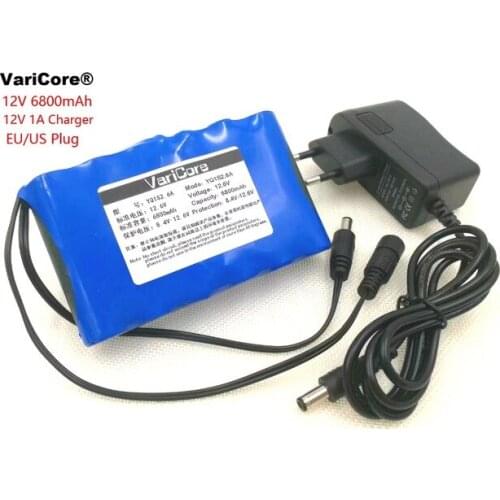 Varicore 12.6 V 6.8 ah Portable Li-ion battery, Supercapacitor DC 12V 6800 mAh CCTV, Automated product Ion + 12.6V1A chagrer