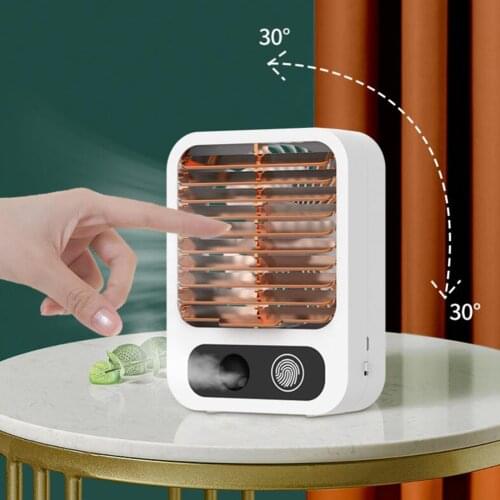 Air Cooler Fan Mini Desktop Air Conditioner Mini USB Water Cooling Fan Humidifier Purifier Multifunction Summer