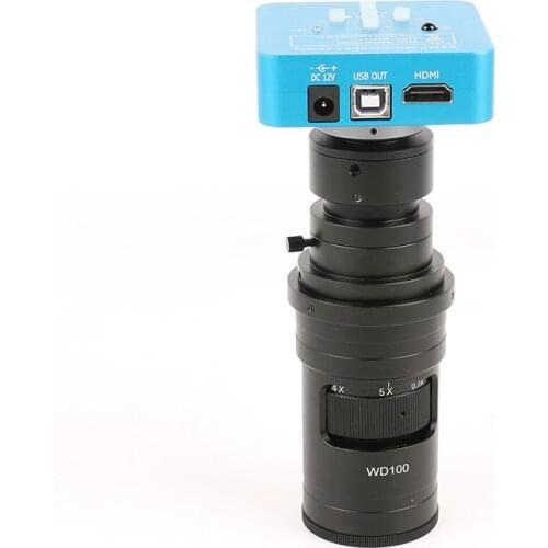 34MP HDMI USB 2K 1080P 3400W Video Microscope Camera Industrial+ FHD 8X - 200X C mount Zoom Lens For Phone CPU PCB Repair