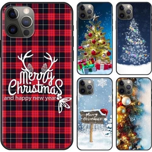 Merry Christmas Tree SnowFlakes Phone Case For iPhone 11 7 8 Plus X XR XS 12pro MAX 12mini SE 2020 Back Cover Funda Shell Capa