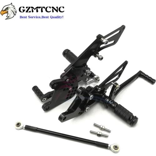 ZX10R 06-10 Motorcycle Rearset Footpegs CNC Footrests for Kawasaki Ninja ZX 10R 2006 2007 2008 2009 2010 Adjustable Foot Pegs
