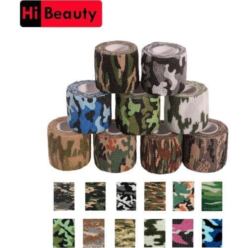 10 Rolls 5*450cm Disposable Self-adhesive Flex Elastic Camouflage Bandage Tattoo Handle Grip Tube Wrap Elbow Stick Medical Tape