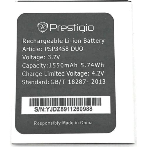 PSP3458 DUO battery for Prestigio MultiPhone PSP3458 DUO PSP 3458 Accumulator Mobile Phone Batteries