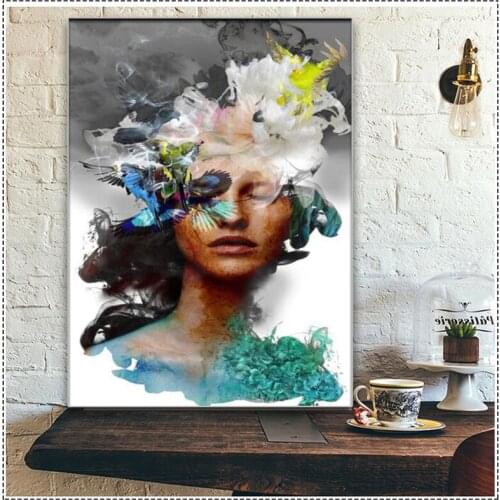 Full square round Drill 5d Flower fairy woman Diamond Embroidery DIY Diamond Painting Cross Stitch kit mosaic kids room decor