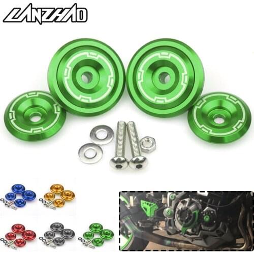 CNC Aluminum Motorcycle Fairing Frame Hole Covers Screws Caps Modified Parts Green Red Gold Blue for Kawasaki Z900 2017 2018