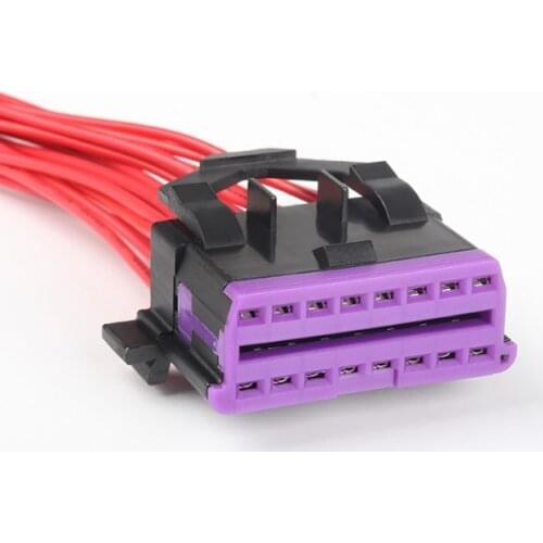 For Volkswagen Audi car OBD2 female connector ECU data interface 16pin OBDII embedded with terminal