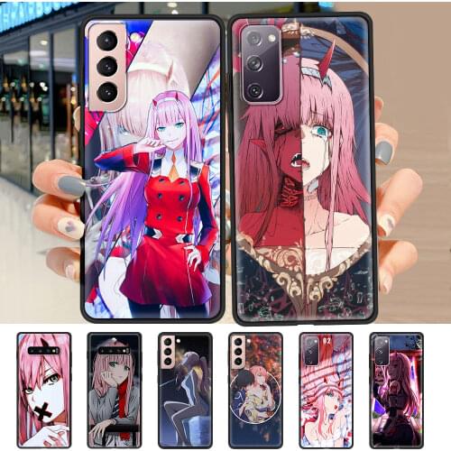 Case For Samsung Galaxy S20 FE S10 Plus S21 Ultra S10Lite S9 S8 Phone Shell Coque S7 Edge Funda Capa Anime Gril Zero Two