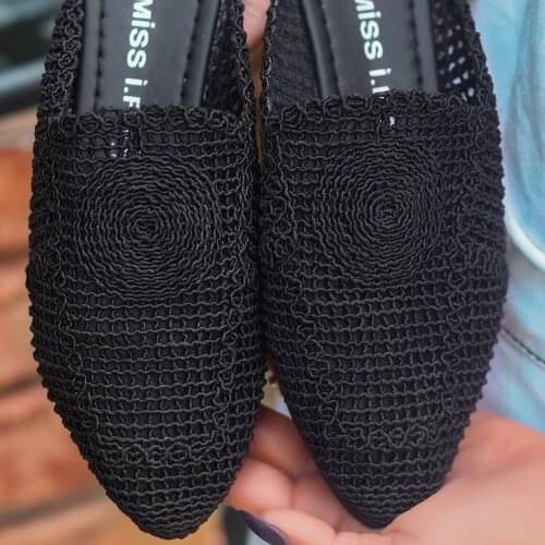 Tonar Cusi Black Braided Women Slippers Spring Summer New Season Casual New Creation Cool Summery Style Comfortable