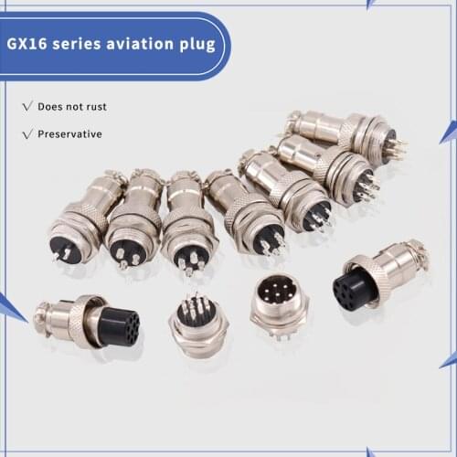 Gx16-2/3/4/5/6/7/8/9/10 pin Aviation Plug Male Female 16mm Metal Cable Connector Aviation Socket Plug Gx16 Wire Panel Connectors